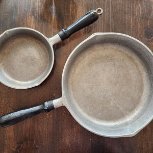 Vintage Hammered Club Aluminum Hammercraft Cookware 6" & 11" Fry Pan